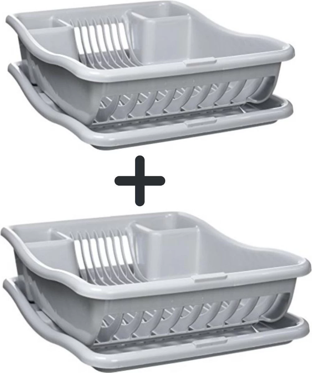 Curver Afdruiprek Met Met Lekbak Plateau - Kliksysteem - Afdruiprek Voor Afwas - Vaatwas Rek - Afdruiprek - 38x29x8,5 Cm - 2 Stuks 1 Curver Afdruiprek Met Met Lekbak Plateau - Kliksysteem - Afdruiprek Voor Afwas - Vaatwas Rek - Afdruiprek - 38x29x8,5 Cm - 2 Stuks