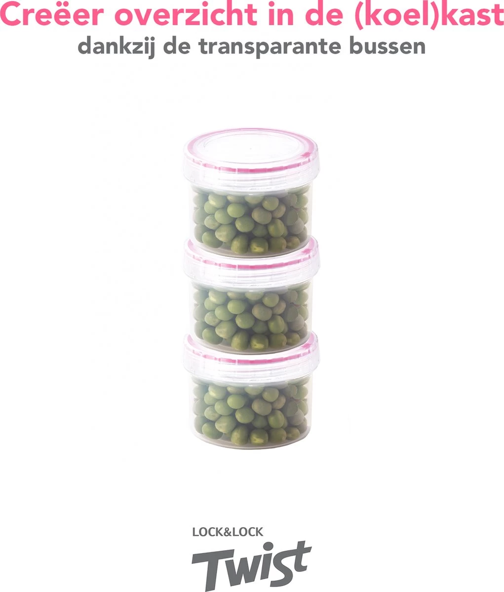 Lock&Lock Voorraadbussen - Vershoudbakjes - Bewaardozen Voedsel - Sausbakjes Met Deksel - Dressing Bakje - Kruidenpotjes - Babyvoeding Bewaarbakjes - 150 Ml - Rond - Luchtdicht - BPA Vrij - Set Van 6 Stuks 3 Lock&Lock Voorraadbussen - Vershoudbakjes - Bewaardozen Voedsel - Sausbakjes Met Deksel - Dressing Bakje - Kruidenpotjes - Babyvoeding Bewaarbakjes - 150 Ml - Rond - Luchtdicht - BPA Vrij - Set Van 6 Stuks - Afbeelding 3