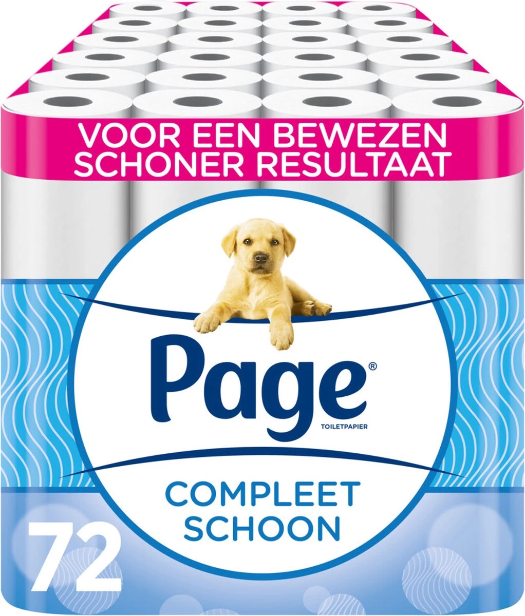 Page Toiletpapier - 72 Rollen - Compleet Schoon Wc Papier - Voordeelverpakking 1 Page Toiletpapier - 72 Rollen - Compleet Schoon Wc Papier - Voordeelverpakking
