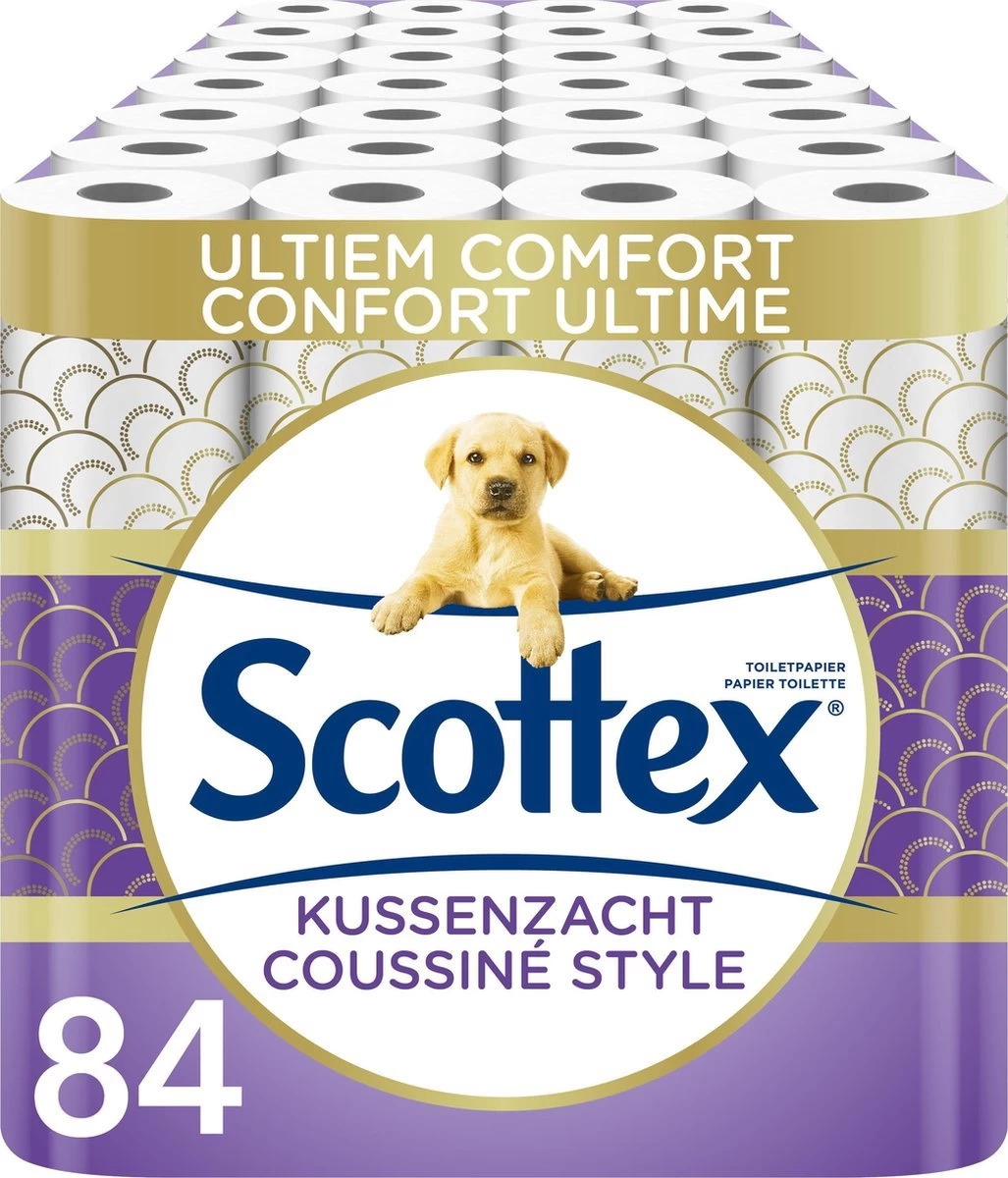 Scottex Toiletpapier - Kussenzacht Design Wc Papier - 84 Rollen 1 Scottex Toiletpapier - Kussenzacht Design Wc Papier - 84 Rollen