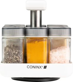 Coninx Kruidenrek Staand - Draaiend Kruidenrek Met Glazen Potjes - Kruidencarrousel Draaibaar - 8 Kruidenpotjes - Wit / RVS 20 Coninx Kruidenrek Staand - Draaiend Kruidenrek Met Glazen Potjes - Kruidencarrousel Draaibaar - 8 Kruidenpotjes - Wit / RVS -Huishoud Verkoop 1069x1200 1