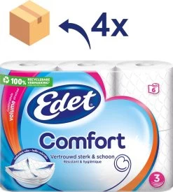 Edet Comfort Toiletpapier - 3-laags - 24 Rollen -Huishoud Verkoop 1077x1200 1