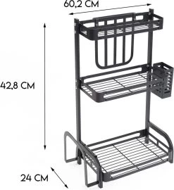 Sens Design Kruidenrek Staand – Keukenrek Voor Kruidenpotjes - Zwart -Huishoud Verkoop 1099x1200 1