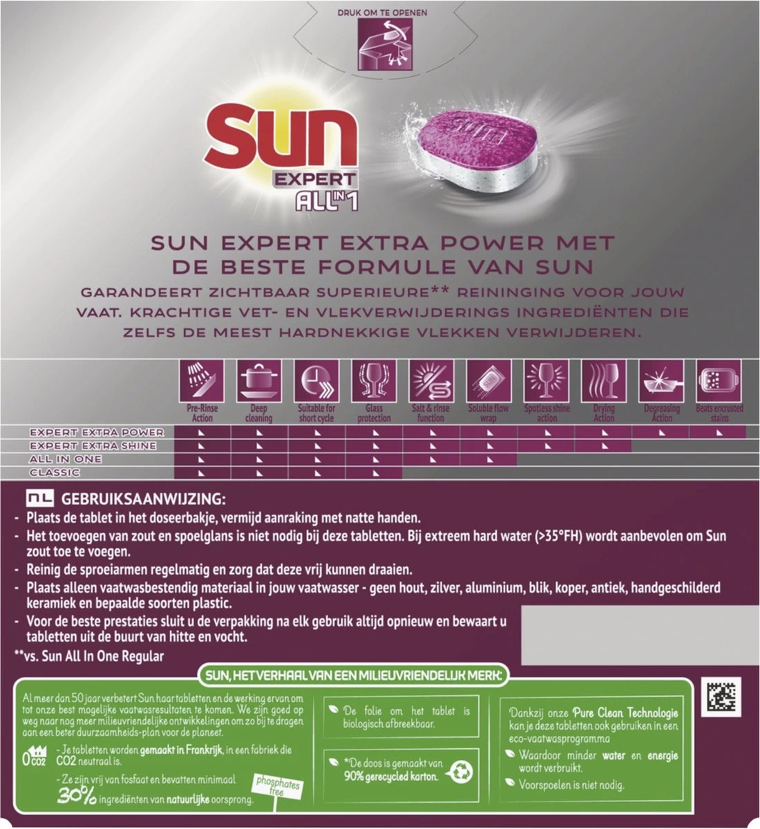 SUN® Sun Expert All-in 1 Vaatwastabletten - 60 Tabletten - Voordeelverpakking 4 SUN® Sun Expert All-in 1 Vaatwastabletten - 60 Tabletten - Voordeelverpakking - Afbeelding 4