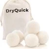 DRYQUICK Drogerballen- Wasbollen- Duurzaam Schapenwol - Herbruikbaar- 6 XL Wasballen Wit