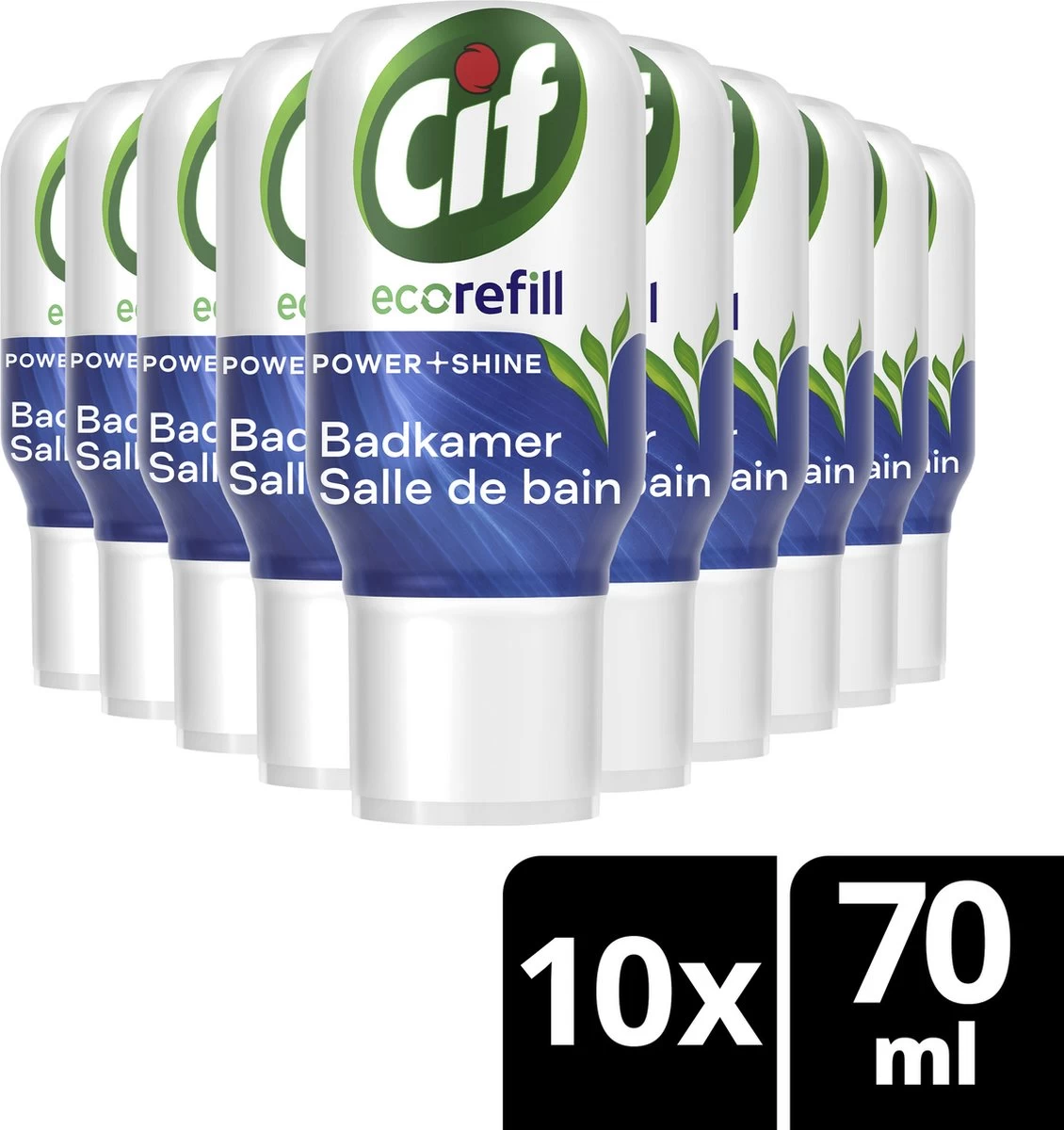 Cif Power & Shine Badkamer Ecorefill Capsule - 10 X 70 Ml - Voordeelverpakking 1 Cif Power & Shine Badkamer Ecorefill Capsule - 10 X 70 Ml - Voordeelverpakking