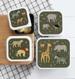 A Little Lovely Company - Brooddoos - Broodtrommel -Lunch & Snack Box Set Van 4 - Savanne -Huishoud Verkoop 1142x1200 4
