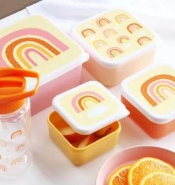 A Little Lovely Company - Brooddoos - Broodtrommel - Lunch & Snack Box Set Van 4 - Regenbogen -Huishoud Verkoop 1142x1200 6