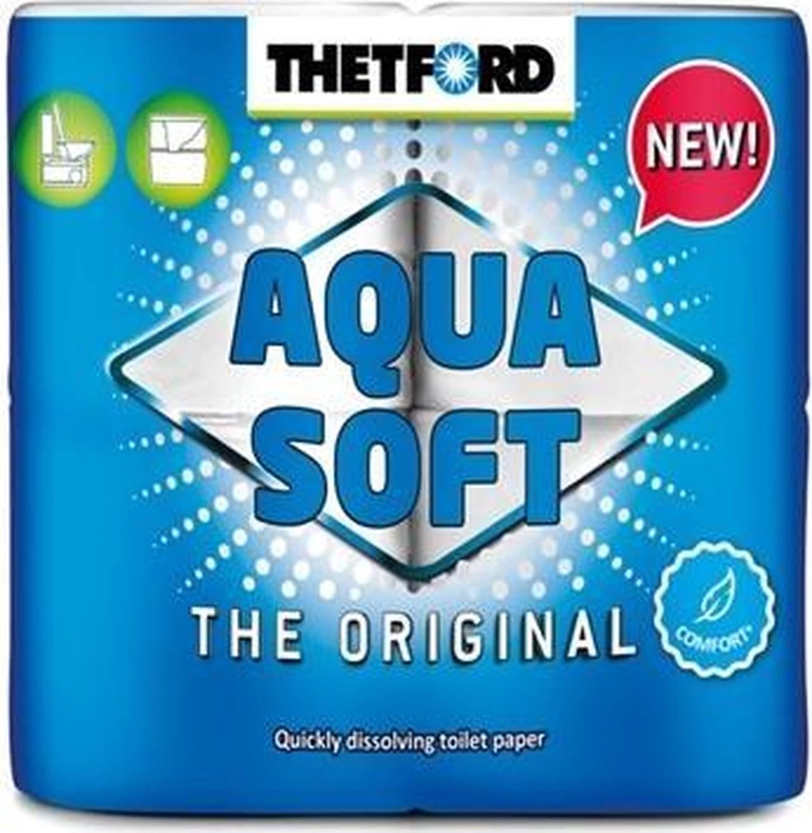 Thetford Aqua Soft Toiletpapier - 4 Rollen 3 Thetford Aqua Soft Toiletpapier - 4 Rollen - Afbeelding 3