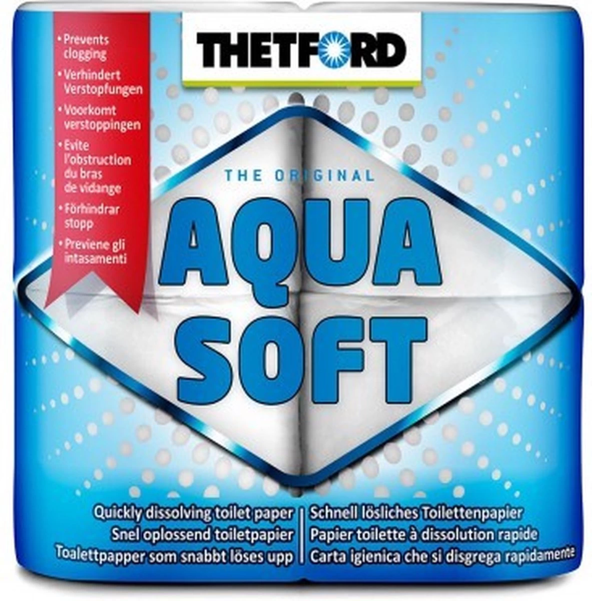 Thetford Aqua Soft Toiletpapier - 4 Rollen 1 Thetford Aqua Soft Toiletpapier - 4 Rollen