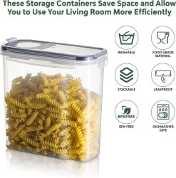 TNM Luxe Luchtdichte Voorraadbussen Set Zwart (4x2,5L), Voorraadpotten, Voedselcontainer Met Deksel, Vershouddoos -Huishoud Verkoop 1187x1200 5