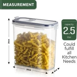 TNM Luxe Luchtdichte Voorraadbussen Set Zwart (4x2,5L), Voorraadpotten, Voedselcontainer Met Deksel, Vershouddoos -Huishoud Verkoop 1197x1200 9