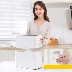 Merkloos TDR-Japans Rijst/Granen Container/Dispenser/ Opbergdoos - 6KG Inhoud - Wit -Huishoud Verkoop 1198x1200 25