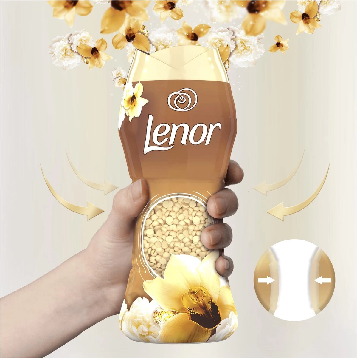 Lenor Geurbooster Gouden Orchidee - Geurparels - 6x16 Wasbeurten - Voordeelverpakking 6 Lenor Geurbooster Gouden Orchidee - Geurparels - 6x16 Wasbeurten - Voordeelverpakking - Afbeelding 6