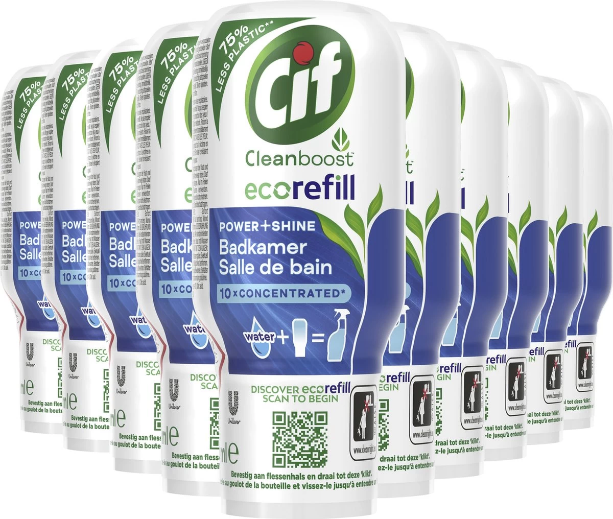 Cif Power & Shine Badkamer Ecorefill Capsule - 10 X 70 Ml - Voordeelverpakking 2 Cif Power & Shine Badkamer Ecorefill Capsule - 10 X 70 Ml - Voordeelverpakking - Afbeelding 2
