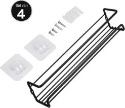 Kruidenrek Ophangbaar Kruidenpotjes Wandrek Organizer Keuken Accessoires - Zwart - Geschikt Voor Bijna Alle Kruidenpotjes 12 Kruidenrek Ophangbaar Kruidenpotjes Wandrek Organizer Keuken Accessoires - Zwart - Geschikt Voor Bijna Alle Kruidenpotjes -Huishoud Verkoop 1200x1037 4