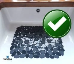 Merkloos Papillon - Gootsteenmat - 40x30 Cm - Kiezels Zwart -Huishoud Verkoop 1200x1039