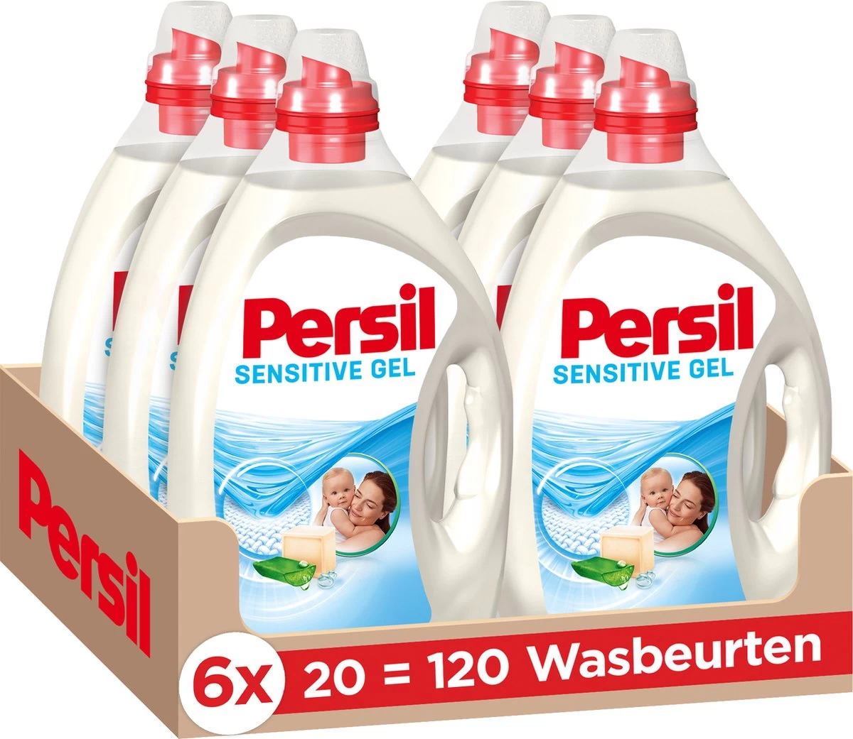 Persil® Persil Sensitive Gel - Vloeibaar Wasmiddel - Baby En Gevoelige Huid - Voordeelverpakking - 6 X 20 Wasbeurten 1 Persil® Persil Sensitive Gel - Vloeibaar Wasmiddel - Baby En Gevoelige Huid - Voordeelverpakking - 6 X 20 Wasbeurten
