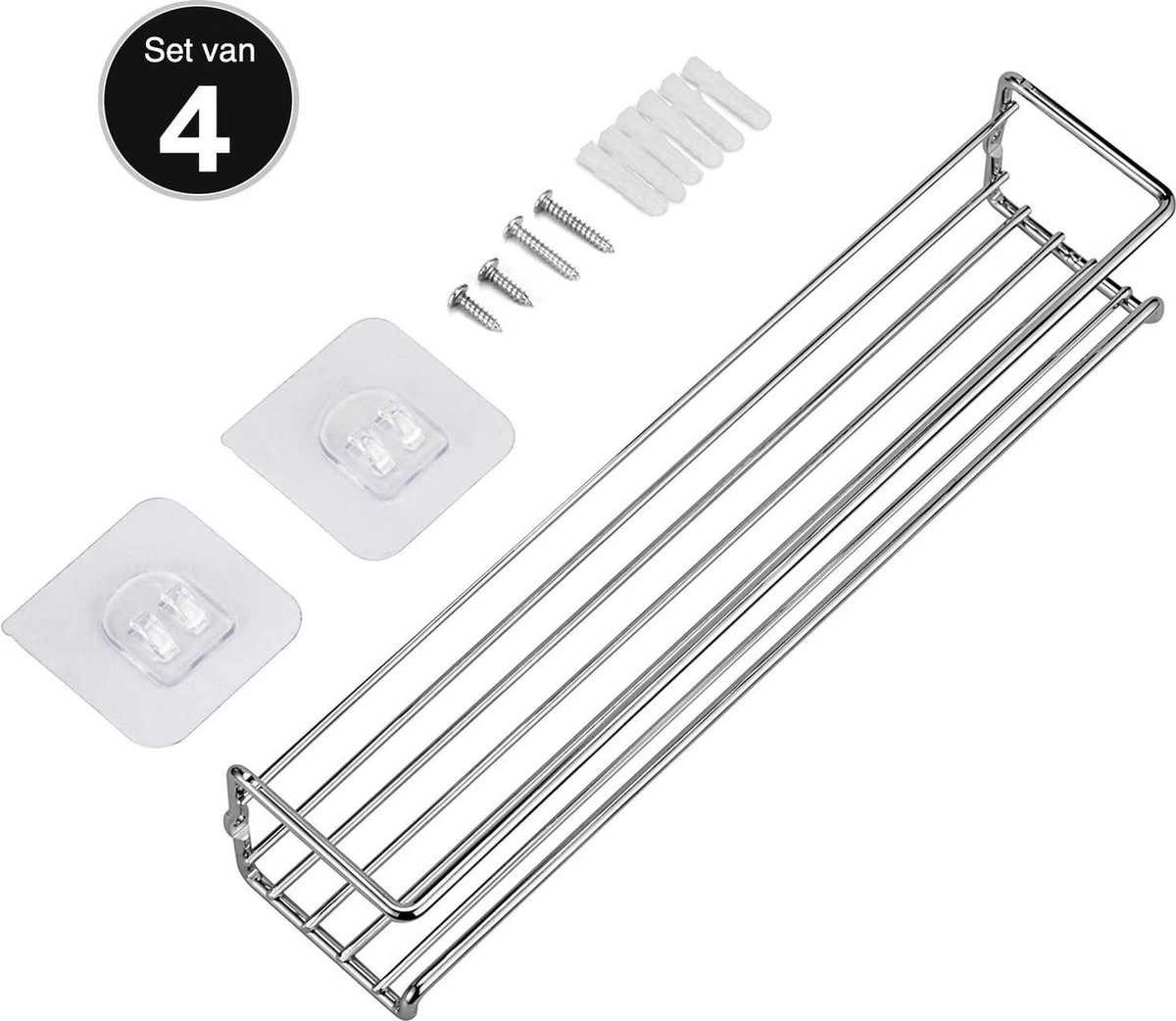 Kruidenrek Ophangbaar Kruidenpotjes Wandrek Organizer Keuken Accessoires - Geschikt Voor Bijna Alle Kruidenpotjes 6 Kruidenrek Ophangbaar Kruidenpotjes Wandrek Organizer Keuken Accessoires - Geschikt Voor Bijna Alle Kruidenpotjes - Afbeelding 6