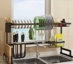 Sens Design Afwasrek Zwart - Afdruiprek - 82,5 Cm - RVS -Huishoud Verkoop 1200x1042