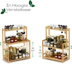 Cellavi Duurzaam Kruidenrek Staand Van Bamboe - Keukenrek Verstelbaar - Keuken Accessoires - Stevige Constructie - Multifunctioneel En Waterafstotend -Huishoud Verkoop 1200x1058 1