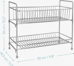 Navaris Stalen Kruidenrekje 2 Laags - Kruidenrek Staand - Rek Voor Kruidenpotjes En Glaasjes - Multifunctionele Organizer Voor Keuken En Badkamer -Huishoud Verkoop 1200x1075 3