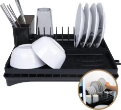 Baulk® - Afdruiprek - Afdruiprek Met Lekbak - Afwas - Droogrek Afwas - RVS - Bestekbak - Modern -Huishoud Verkoop 1200x1084 5