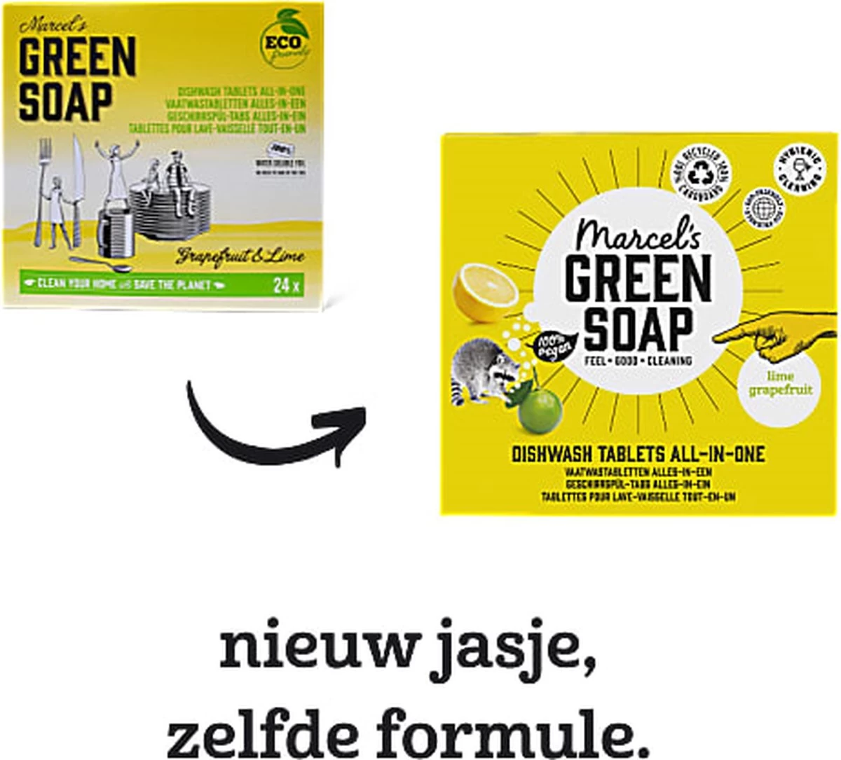 Marcel's Green Soap Vaatwastabletten Grapefruit & Limoen - 25 Stuks 12 Marcel's Green Soap Vaatwastabletten Grapefruit & Limoen - 25 Stuks - Afbeelding 12
