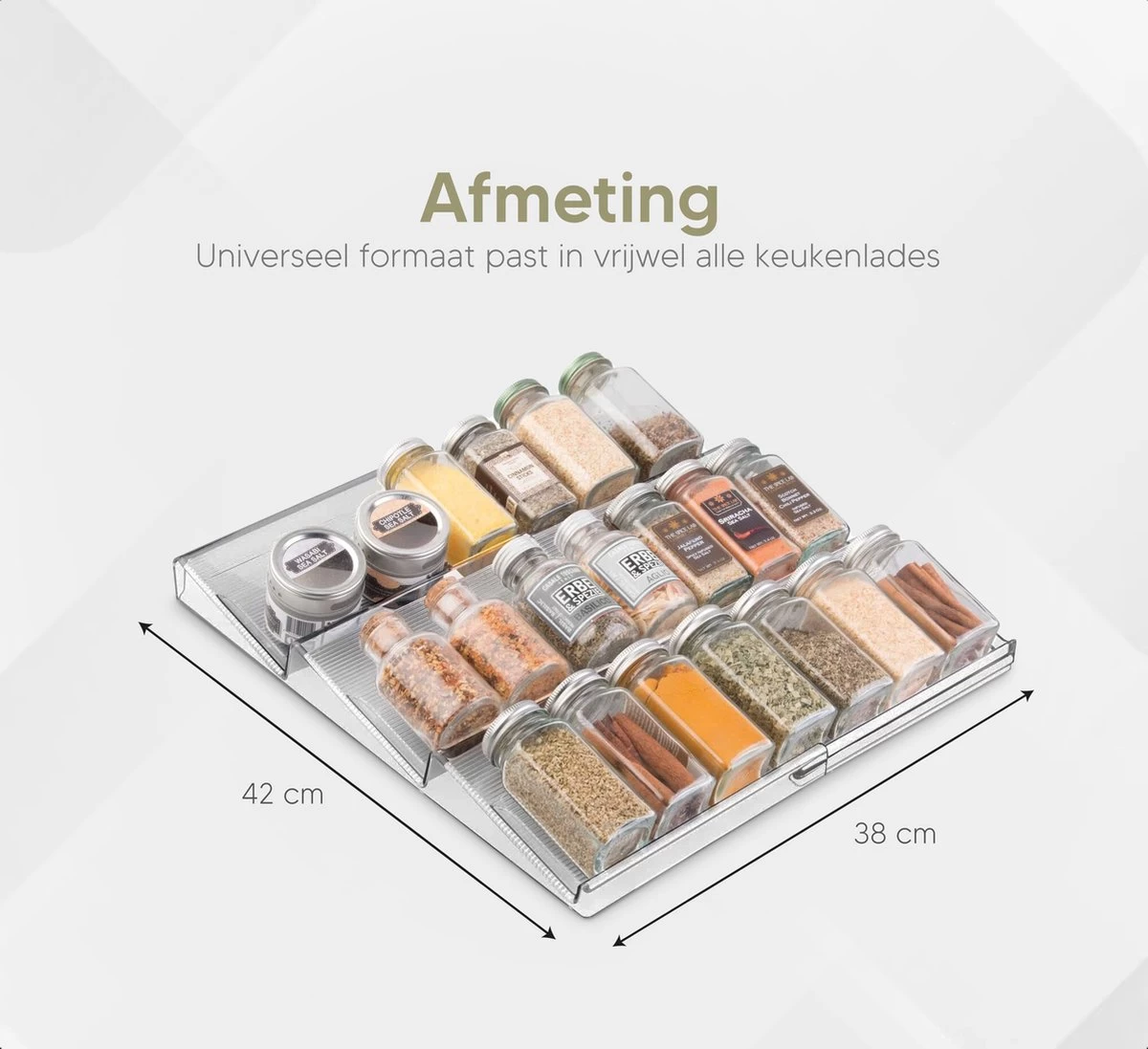 Johannes & Co - 2 Set Kruidenrek Voor Lade - Keuken Organizer - Kruiden Organizer 5 Johannes & Co - 2 Set Kruidenrek Voor Lade - Keuken Organizer - Kruiden Organizer - Afbeelding 5