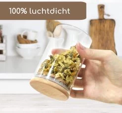 Quality Needz - Voorraadbussen - 250 ML - Glazen Potjes Met Deksel - Kruidenpotjes - 10 Delige Set - BPA-vrij - Gratis Pen & Herschrijfbare Stickers -Huishoud Verkoop 1200x1109 6