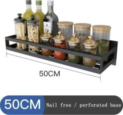 Merkloos Kruidenrek / Opbergrek - RVS - Perforatievrij Aan De Muur Gemonteerd - 50x13x6 Cm - Zwart 13 Merkloos Kruidenrek / Opbergrek - RVS - Perforatievrij Aan De Muur Gemonteerd - 50x13x6 Cm - Zwart -Huishoud Verkoop 1200x1116 5