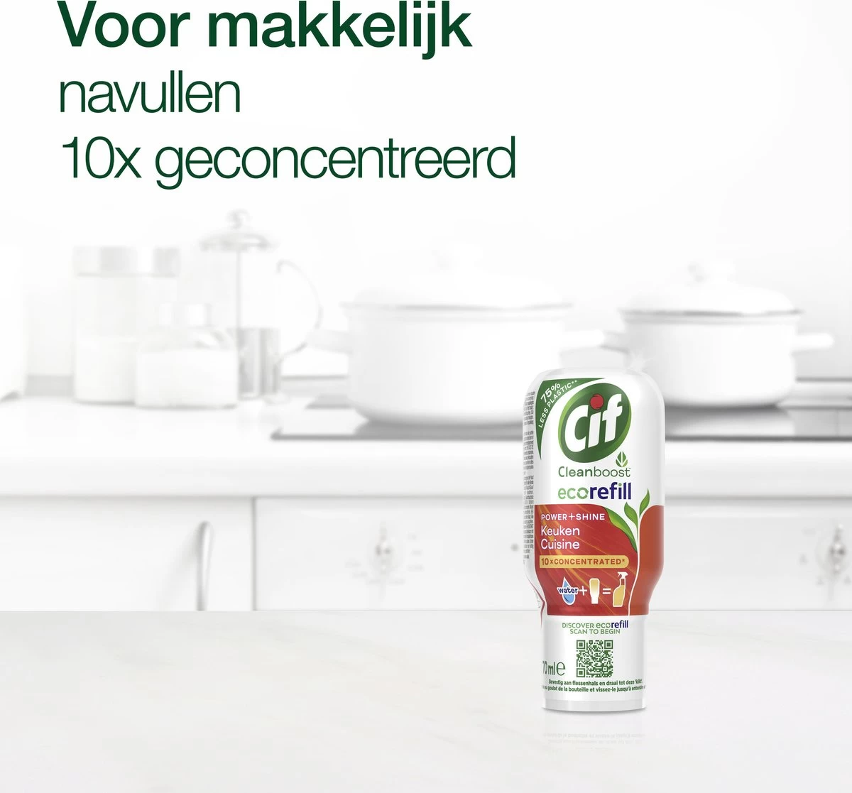 Cif CleanBoost Power & Shine Keuken Ecorefill Capsules - 10 X 70 Ml - Voordeelverpakking 4 Cif CleanBoost Power & Shine Keuken Ecorefill Capsules - 10 X 70 Ml - Voordeelverpakking - Afbeelding 4