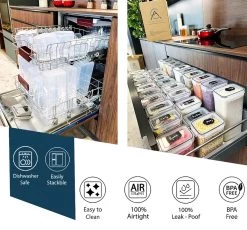 Empyrea Set Van 24 Luchtdichte Vershouddozen, Voorraad Bussen Opslag En Organisatie, Keuken En Voedselcontainer, Voorraadpotten Van Kunststof, BPA-vrij, 72 Etiketten, 3 Markers En 8 Lepels Meegeleverd | Keuken Organizer Voorraadcontainers 9 Empyrea Set Van 24 Luchtdichte Vershouddozen, Voorraad Bussen Opslag En Organisatie, Keuken En Voedselcontainer, Voorraadpotten Van Kunststof, BPA-vrij, 72 Etiketten, 3 Markers En 8 Lepels Meegeleverd | Keuken Organizer Voorraadcontainers -Huishoud Verkoop 1200x1117 7
