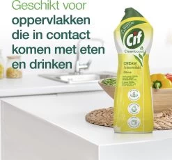 Cif CleanBoost Cream Citroen Schuurmiddel - 8 X 750 Ml - Voordeelverpakking -Huishoud Verkoop 1200x1118 1