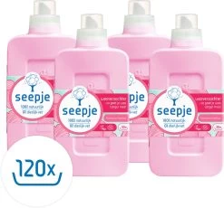 Seepje Wasverzachter - Pioenroos En Cederhout – Natuurlijke Ingredienten - 4 X 30 Wasbeurten - 4 X 750ML
