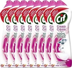 CIF Cream Pink Flower - 8 X 500 Ml - Schuurmiddel - Voordeelverpakking -Huishoud Verkoop 1200x1132 3