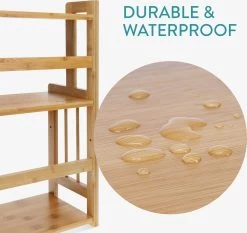 Navaris Keukenrek Met 3 Planken - Verstelbaar Kruidenrek Van Bamboe - Staand - Stevige Constructie - Natuurlijk Bamboehout - Waterafstotend 21 Navaris Keukenrek Met 3 Planken - Verstelbaar Kruidenrek Van Bamboe - Staand - Stevige Constructie - Natuurlijk Bamboehout - Waterafstotend -Huishoud Verkoop 1200x1133 3