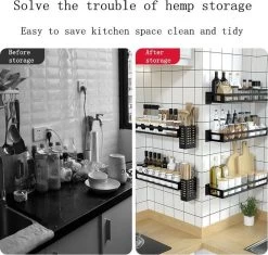 Merkloos Kruidenrek / Opbergrek - RVS - Perforatievrij Aan De Muur Gemonteerd - 50x13x6 Cm - Zwart 10 Merkloos Kruidenrek / Opbergrek - RVS - Perforatievrij Aan De Muur Gemonteerd - 50x13x6 Cm - Zwart -Huishoud Verkoop 1200x1140 4