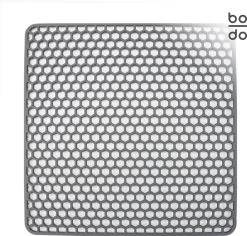 BODO Gootsteenmat Siliconen Donker Grijs - 34.5 X 34.5 Cm - Keuken Accessoires - Gootsteen Beschermer - Onderzetters Siliconen - Anti Kras