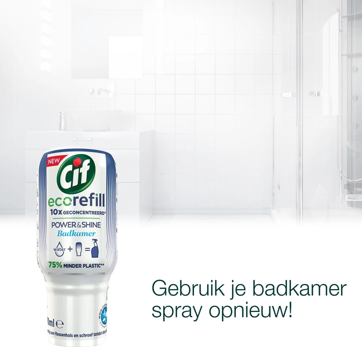 Cif Power & Shine Badkamer Ecorefill Capsule - 10 X 70 Ml - Voordeelverpakking 4 Cif Power & Shine Badkamer Ecorefill Capsule - 10 X 70 Ml - Voordeelverpakking - Afbeelding 4