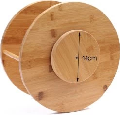 Merkloos Decopatent® Kruidenrek / Fruitschaal Bamboe - Rond - Kruiden Carrousel - Draaibaar - Staand Bamboe Specerijenrek Draaiplateau - Fruitrek -Huishoud Verkoop 1200x1155 1