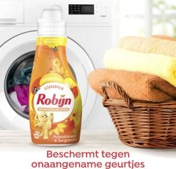 Robijn Classics Passiebloem & Bergamot Wasverzachter - 4 X 30 Wasbeurten - Voordeelverpakking -Huishoud Verkoop 1200x1156 1