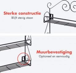KitchenBrothers Kruidenrek - Staand En Ophangbaar - Voor 21 Potjes - 3 Laags - Metaal 13 KitchenBrothers Kruidenrek - Staand En Ophangbaar - Voor 21 Potjes - 3 Laags - Metaal -Huishoud Verkoop 1200x1156 11