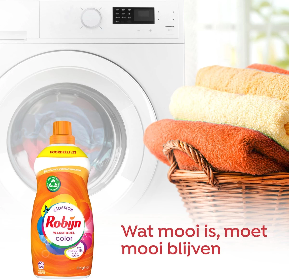 Robijn Klein & Krachtig Classics Color Vloeibaar Wasmiddel - 2 X 34 Wasbeurten - Voordeelverpakking 4 Robijn Klein & Krachtig Classics Color Vloeibaar Wasmiddel - 2 X 34 Wasbeurten - Voordeelverpakking - Afbeelding 4