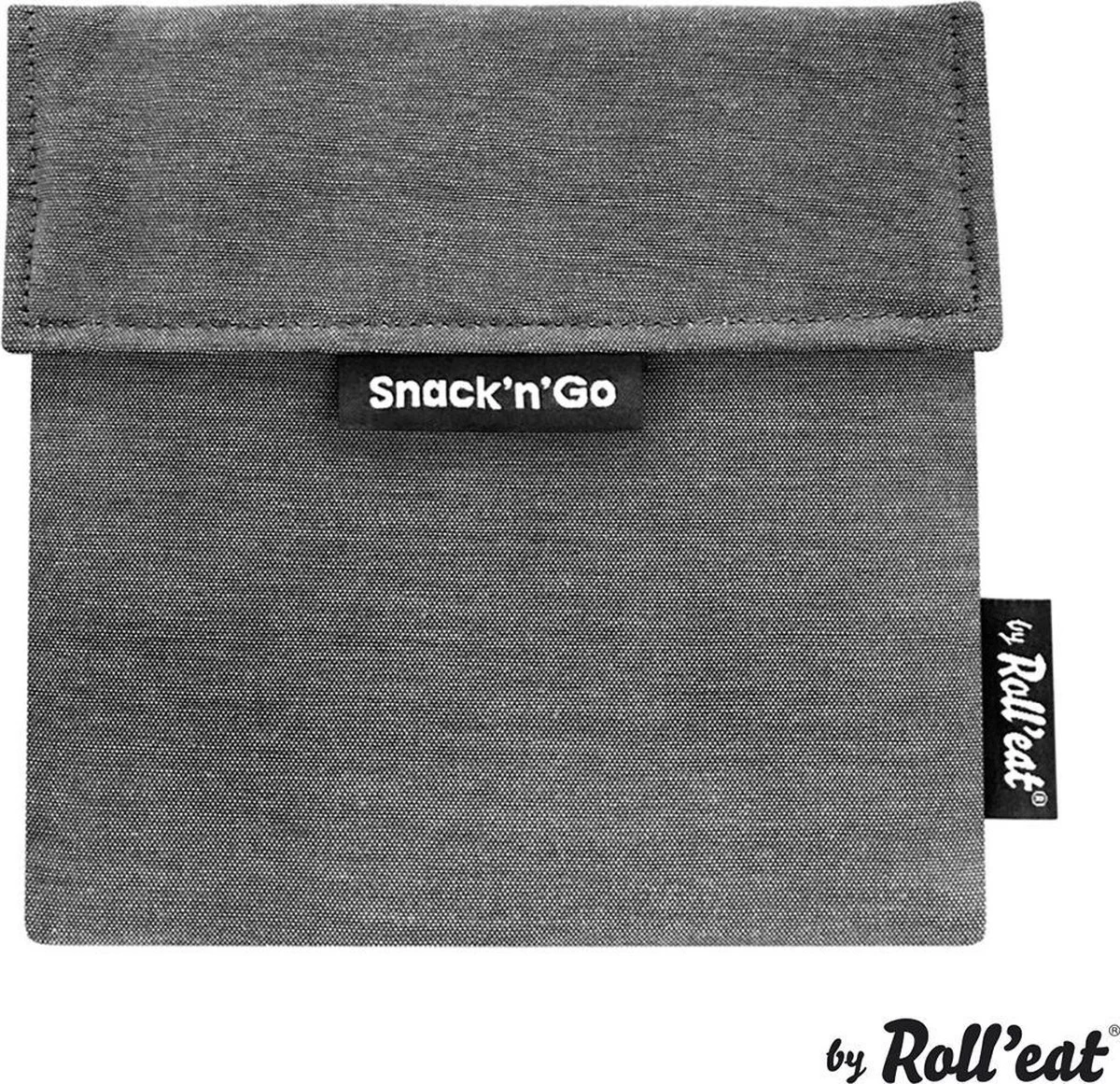 Roll'Eat Snack'n Go Herbruikbaar Boterhamzakje - Grijs 1 Roll'Eat Snack'n Go Herbruikbaar Boterhamzakje - Grijs
