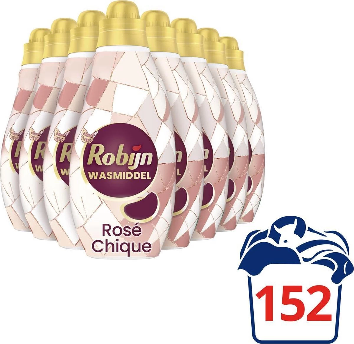 Robijn Klein & Krachtig Rosé Chique Vloeibaar Wasmiddel - 8 X 19 Wasbeurten - Voordeelverpakking 4 Robijn Klein & Krachtig Rosé Chique Vloeibaar Wasmiddel - 8 X 19 Wasbeurten - Voordeelverpakking - Afbeelding 4