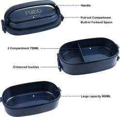 OITUGG Lunchbox Volwassenen: 2-laags Bento Box 1550 Ml Voor Mannen Vrouw - 3-vaks Lunchbox Met Bestek - BPA-vrije Plastic Lunchbox Geschikt Voor Kantoorschool - Magnetronbestendig Vaatwasmachinebestendig (blauw) 11 OITUGG Lunchbox Volwassenen: 2-laags Bento Box 1550 Ml Voor Mannen Vrouw - 3-vaks Lunchbox Met Bestek - BPA-vrije Plastic Lunchbox Geschikt Voor Kantoorschool - Magnetronbestendig Vaatwasmachinebestendig (blauw) -Huishoud Verkoop 1200x1167 5