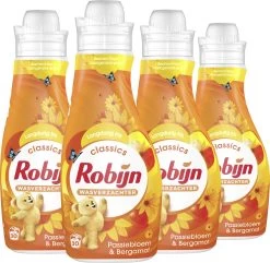 Robijn Classics Passiebloem & Bergamot Wasverzachter - 4 X 30 Wasbeurten - Voordeelverpakking -Huishoud Verkoop 1200x1169 1