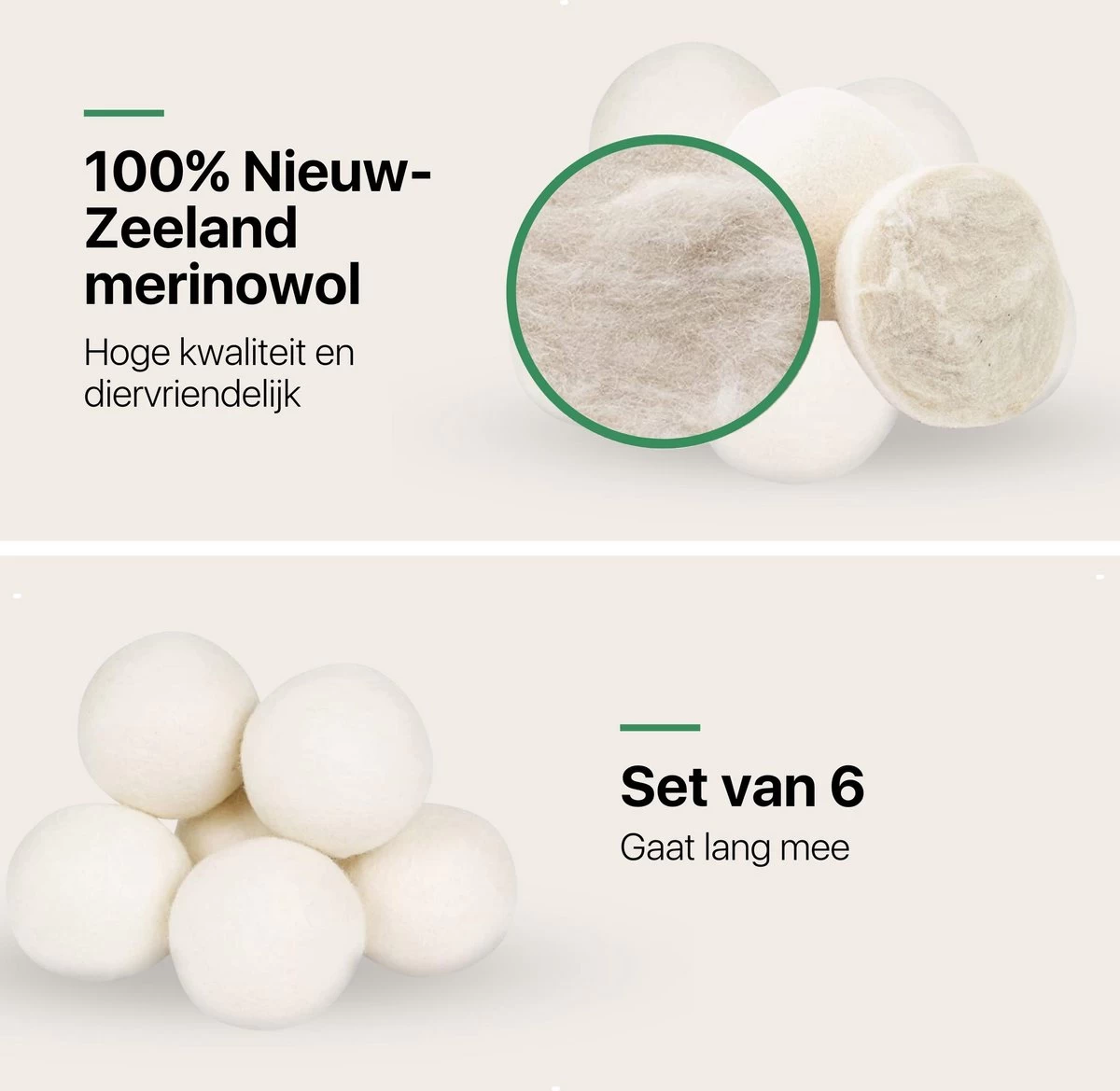 Tenify 6 XL Drogerballen + Extra Lavendel Olie - Wasbollen - Duurzaam - Schaapswol - Wasverzachter - Wasdrogerballen - Herbruikbare Droogballen - Energie Besparen 4 Tenify 6 XL Drogerballen + Extra Lavendel Olie - Wasbollen - Duurzaam - Schaapswol - Wasverzachter - Wasdrogerballen - Herbruikbare Droogballen - Energie Besparen - Afbeelding 4