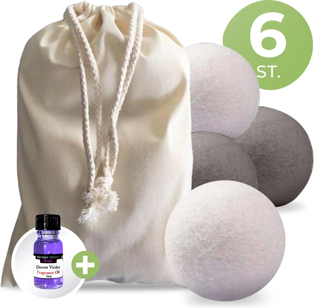 Drogerballen Met Wasparfum - Droogballen - Set Van 6 XL Ballen - Wasdroger Ballen Wol - 100% Nieuw-Zeelands Schapenwol - Wasballen 1 Drogerballen Met Wasparfum - Droogballen - Set Van 6 XL Ballen - Wasdroger Ballen Wol - 100% Nieuw-Zeelands Schapenwol - Wasballen